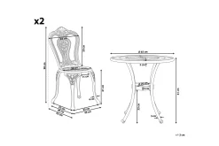 Balkonggrupper|Balkongmøbler-Radogna Balkongsett 65 cm + 2 Stoler Brun