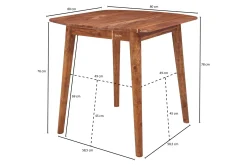 Wohnling Spisebord & Kjøkkenbord-Raengel Spisebord 80 cm Tre/Natur