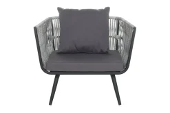 Veranda & Terrasse|Loungesett-Ragusa Loungegruppe 156 cm Grey