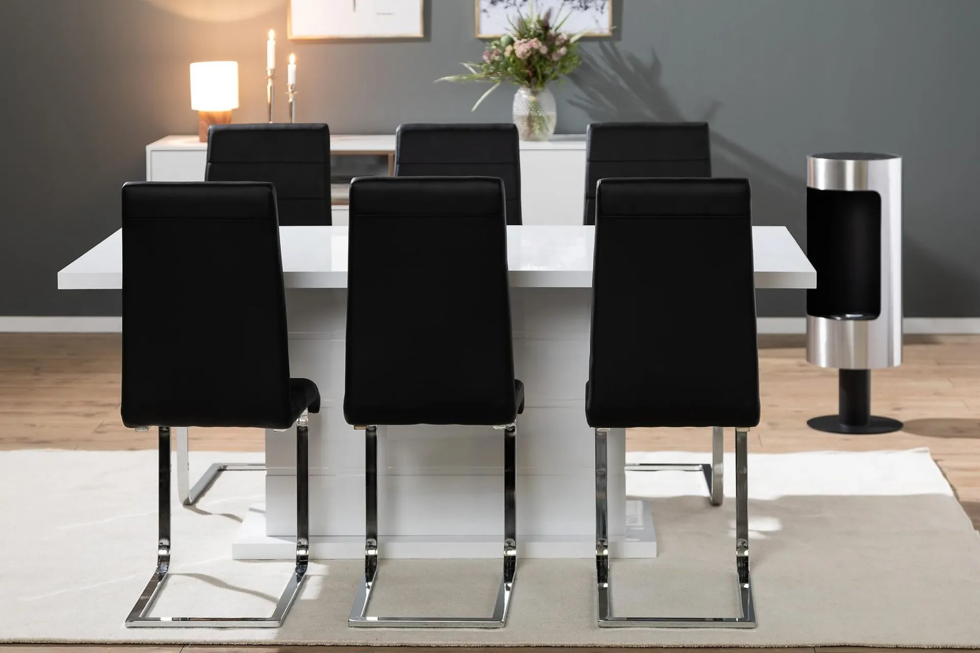 Concept 55 Ratliff Spisegruppe 180 cm + 6 Stoler Utvidbart med Tilleggsplate