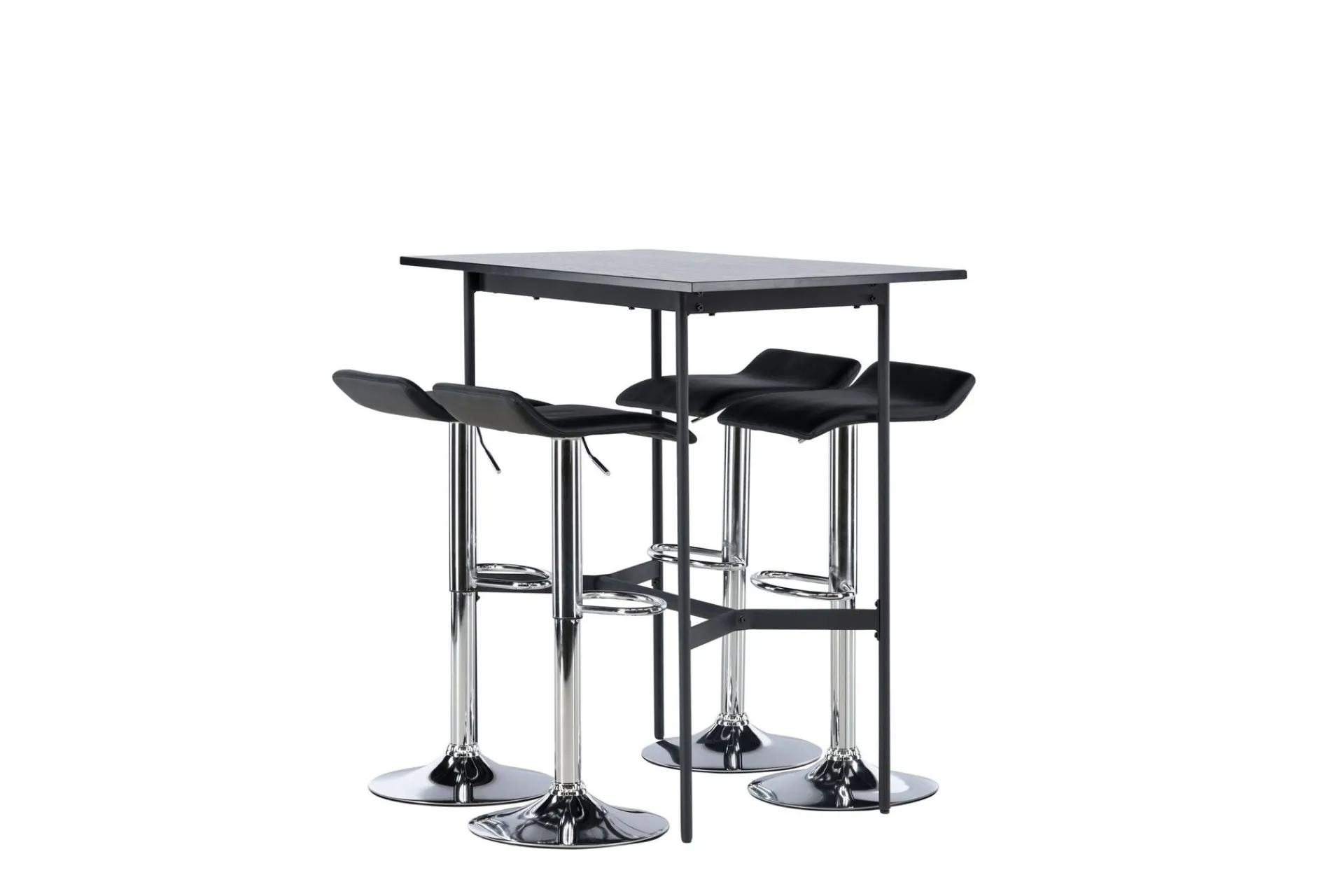 Venture Home Spisegrupper-Rax Spisegruppe 120 cm Rektangulær med 4 Jonna Stoler Svart