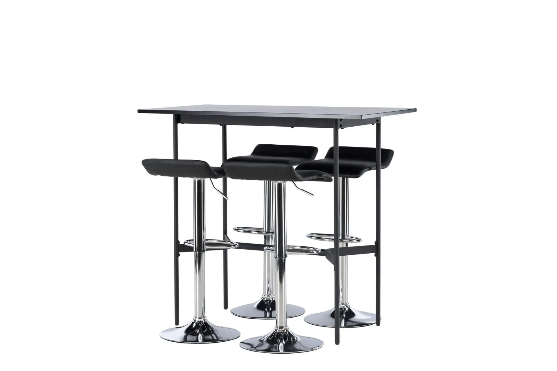 Venture Home Spisegrupper-Rax Spisegruppe 120 cm Rektangulær med 4 Jonna Stoler Svart