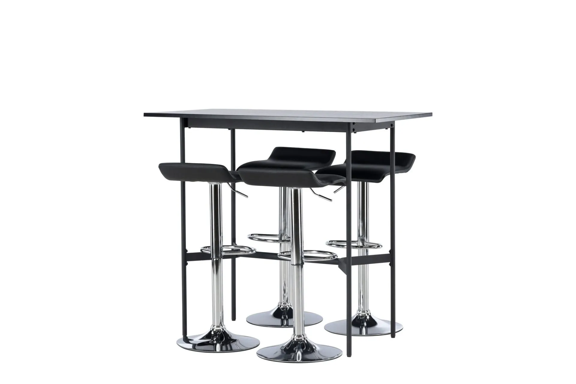 Venture Home Spisegrupper-Rax Spisegruppe 120 cm Rektangulær med 4 Jonna Stoler Svart
