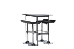 Venture Home Spisegrupper-Rax Spisegruppe 120 cm Rektangulær med 4 Jonna Stoler Svart