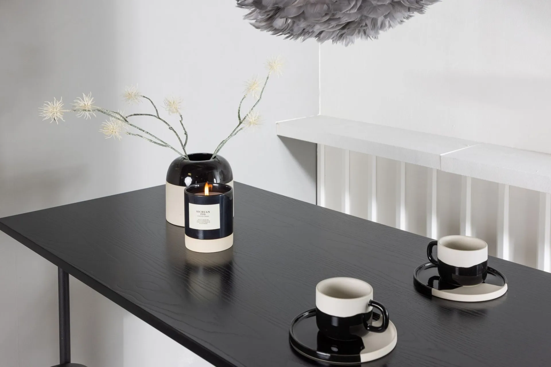 Venture Home Spisegrupper-Rax Spisegruppe 120 cm Rektangulær med 4 Jonna Stoler Svart