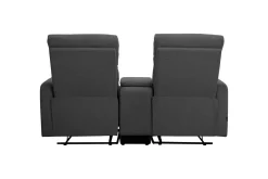 Loft24 Lenestoler-Recliner Dacoulas Antrasitt, Stoff/tre Antracit