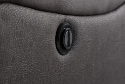Comfort Living Reclinersofa med hjørne Singapore reclinersofa 3-seter kunstskinn Svart