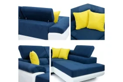 Velour Sofa & Fløyel Sofa|Sovesofaer-Reginia Hjørnesovesofa Høyre Nour Sammet 17 + Cherie 11