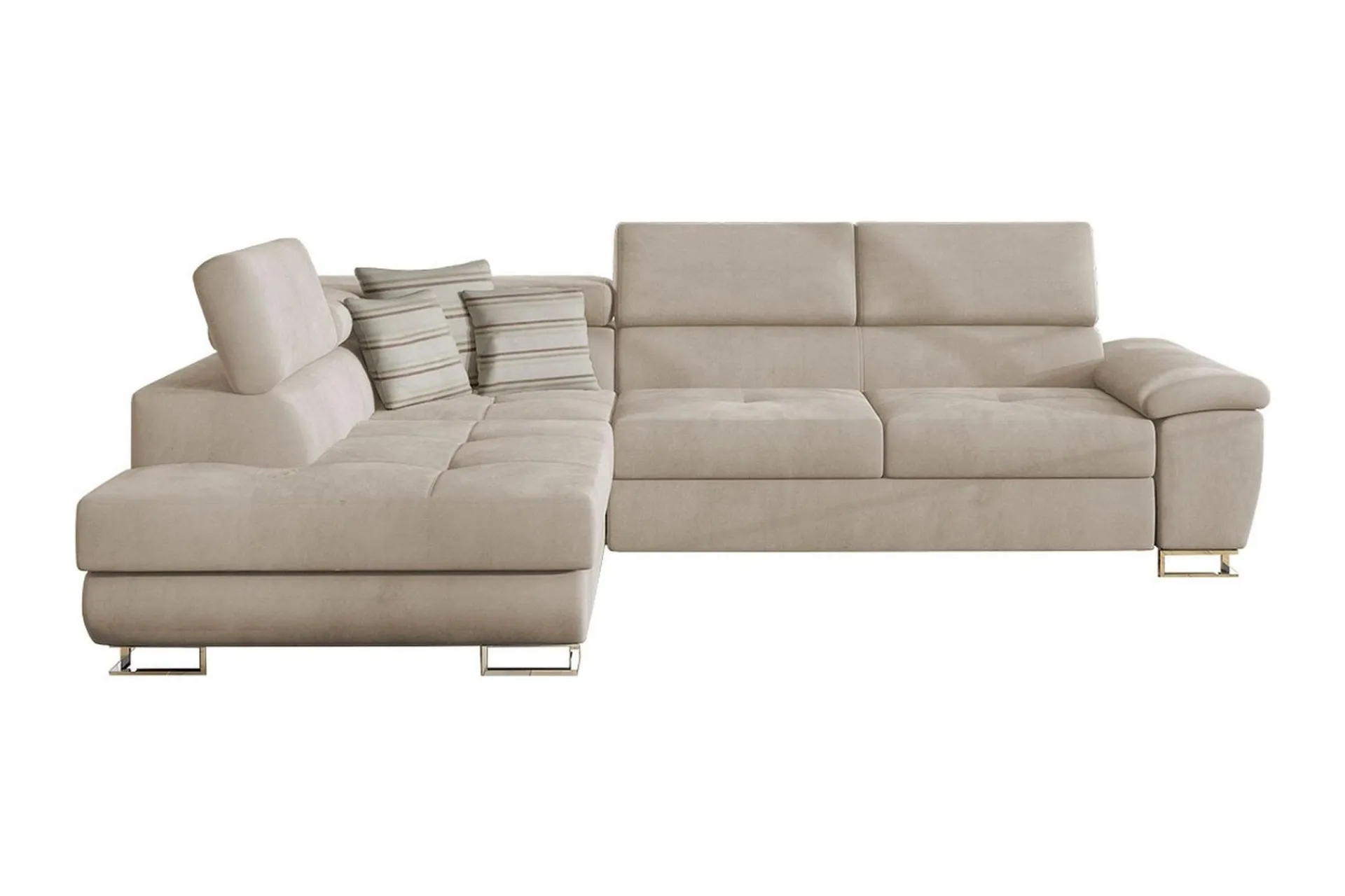 Velour Sofa & Fløyel Sofa-Reginia Hjørnesovesofa Venstre Nour Sammet 17 + Cherie 11