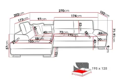 Velour Sofa & Fløyel Sofa-Reginia Hjørnesovesofa Venstre Nour Sammet 17 + Cherie 11