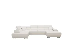 U-Sofa-Reginia Sofa med Divan og Sjeselong 4-seter Hvit