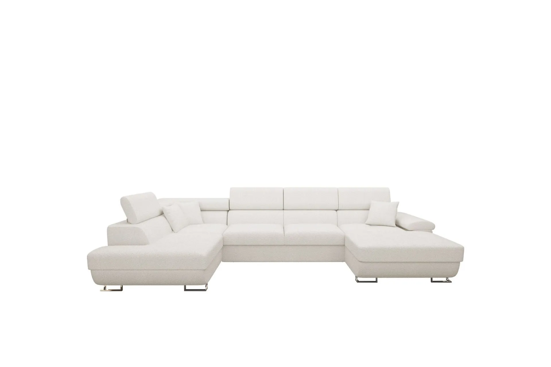 U-Sofa-Reginia Sofa med Divan og Sjeselong 4-seter Hvit