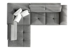 Velour Sofa & Fløyel Sofa|Sovesofaer-Reginia Sovesofa m. Sjeselong L-formet Moon 9 + Nour Sammet 20 + Moon 9