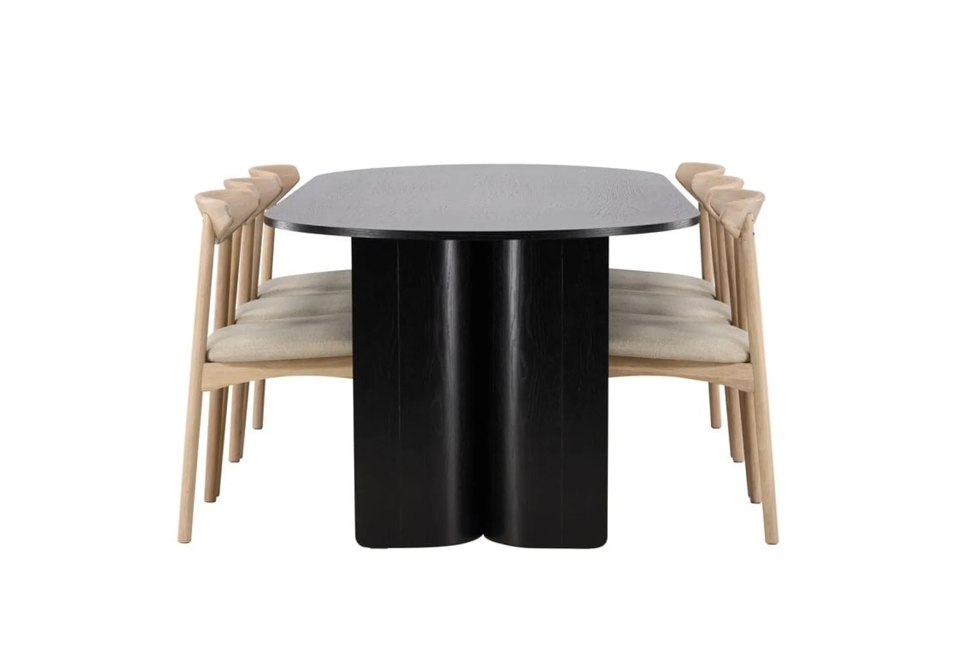 Venture Home Rektangulær spisegruppe Tyresö 220 cm med 6 Ven stoler