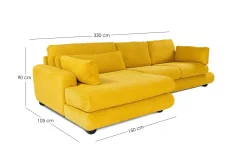 Relento Hjørnesofa 3-seter