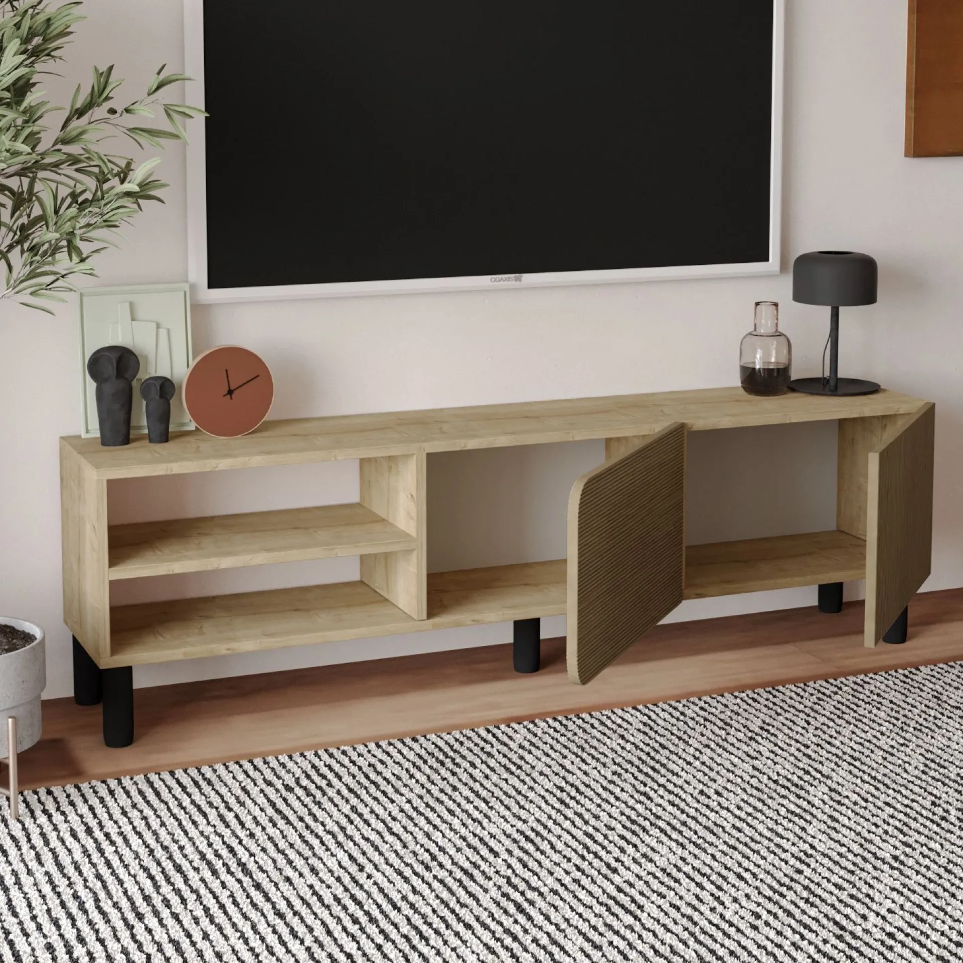 Tv-Benk & Mediabenk-Relento TV-benk 150 cm varm eik, sapphire eik