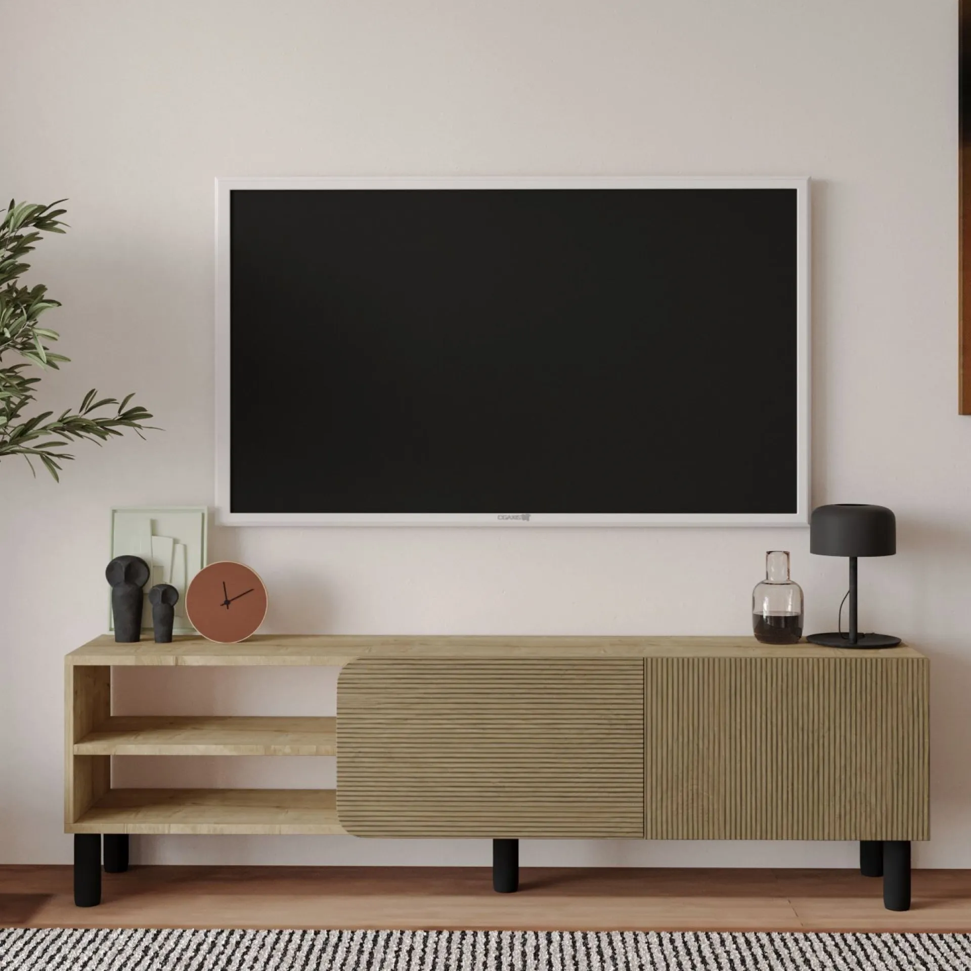Tv-Benk & Mediabenk-Relento TV-benk 150 cm varm eik, sapphire eik