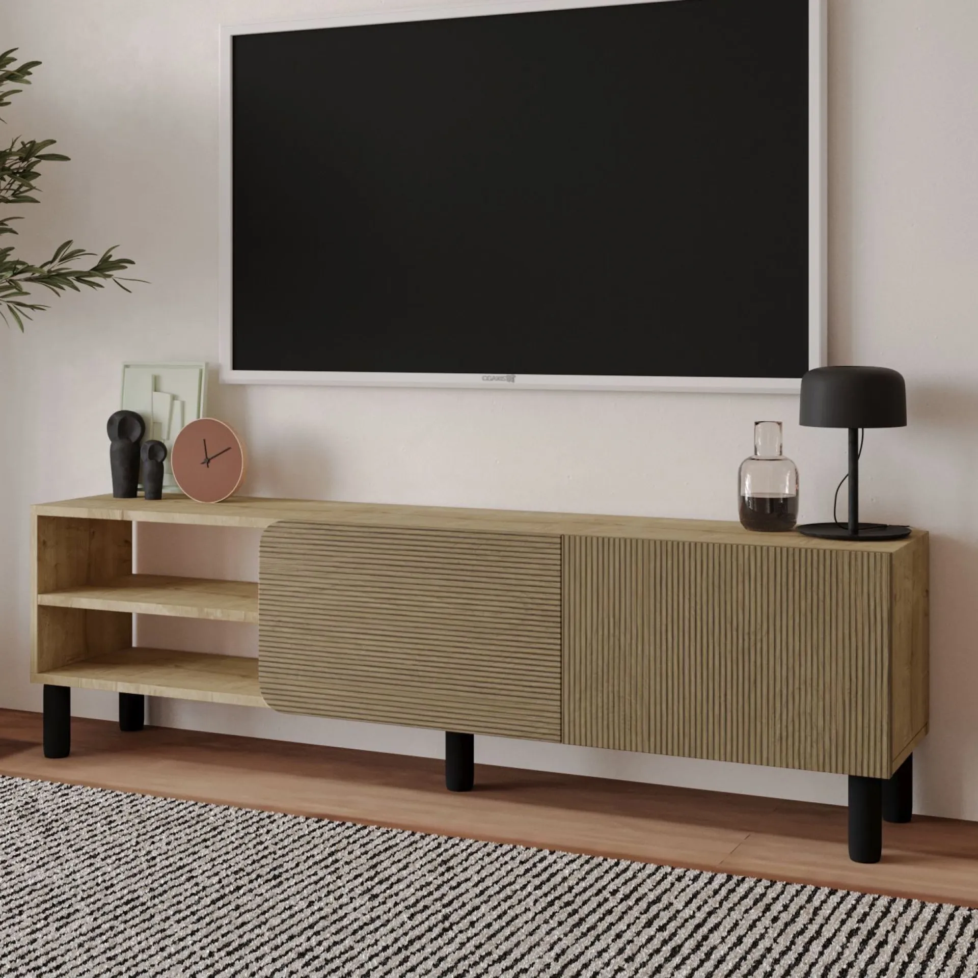 Tv-Benk & Mediabenk-Relento TV-benk 150 cm varm eik, sapphire eik