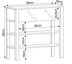 Sideboard & Skjenker-Relon Kommode 90x85x30 cm Hvit