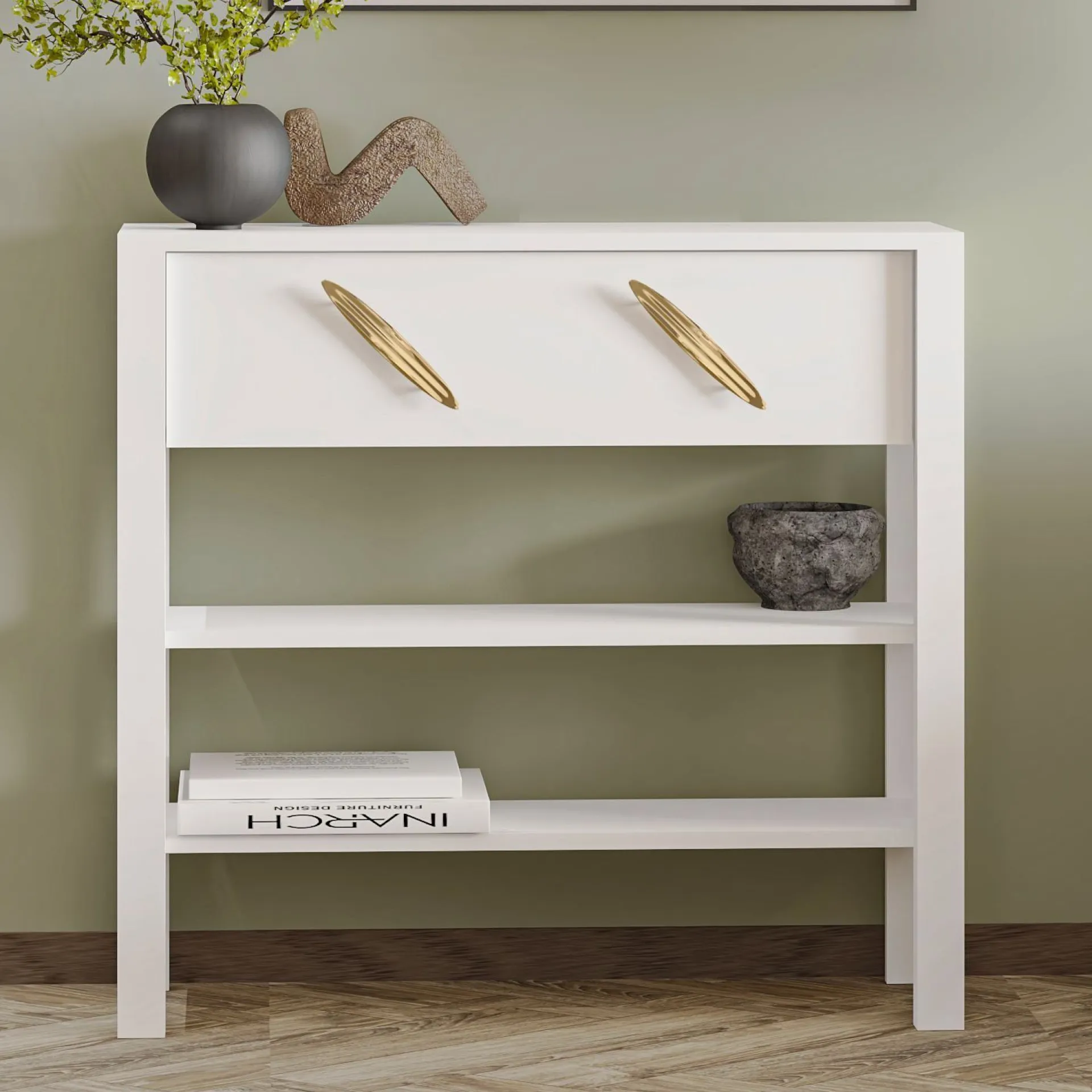 Sideboard & Skjenker-Relon Kommode 90x85x30 cm Hvit