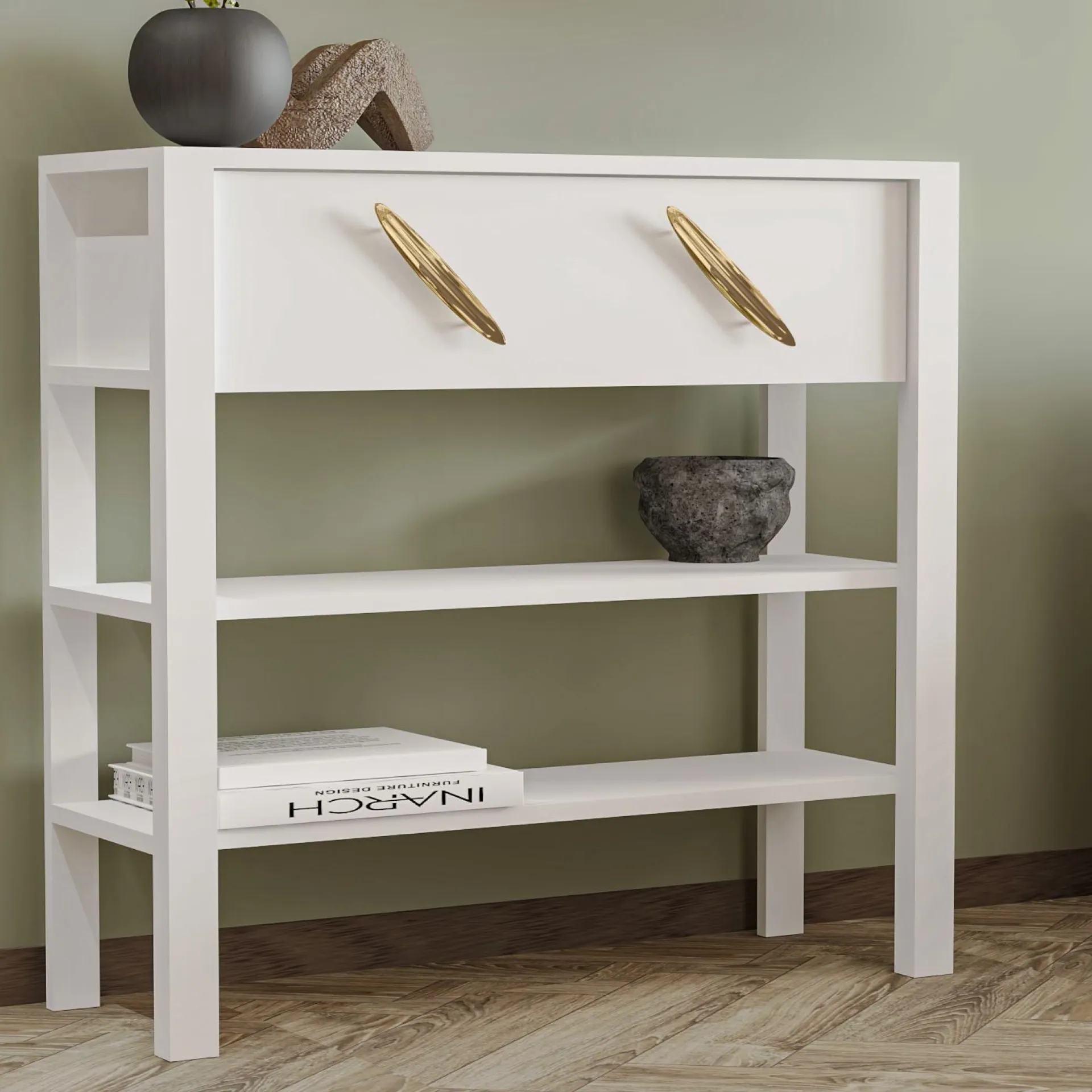 Sideboard & Skjenker-Relon Kommode 90x85x30 cm Hvit