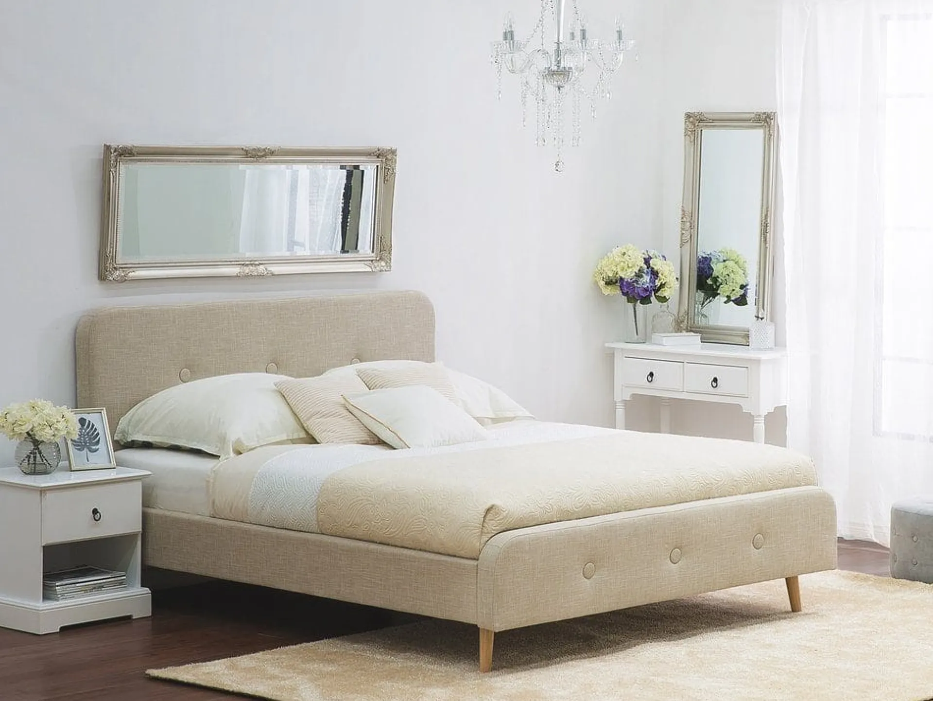 Bedly Sengeramme & Sengestamme-Rennes Dobbeltseng 180 | 200 cm Beige