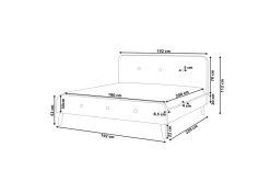 Bedly Sengeramme & Sengestamme-Rennes Dobbeltseng 180 | 200 cm Beige