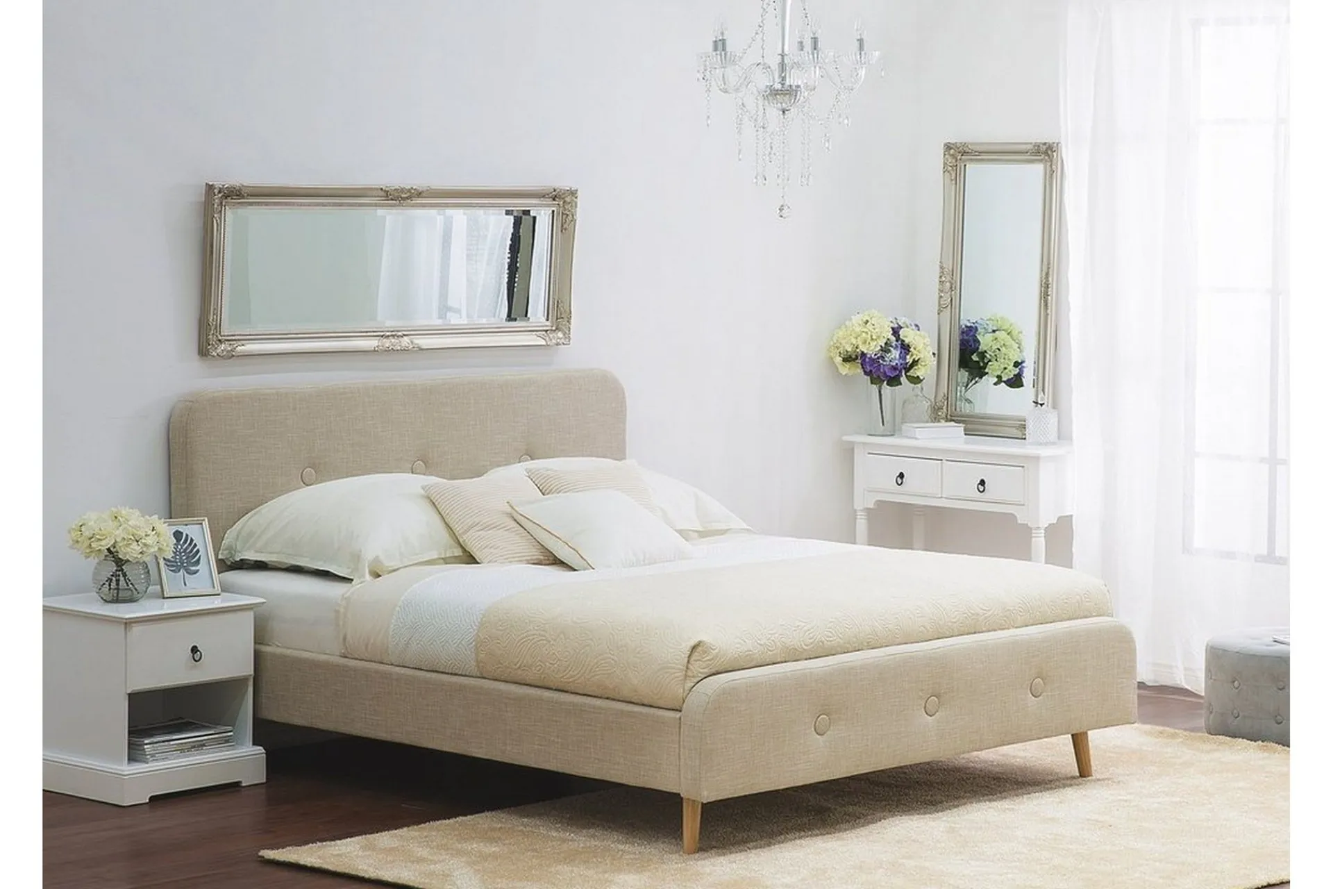 Bedly Sengeramme & Sengestamme-Rennes Dobbeltseng 180 | 200 cm Beige
