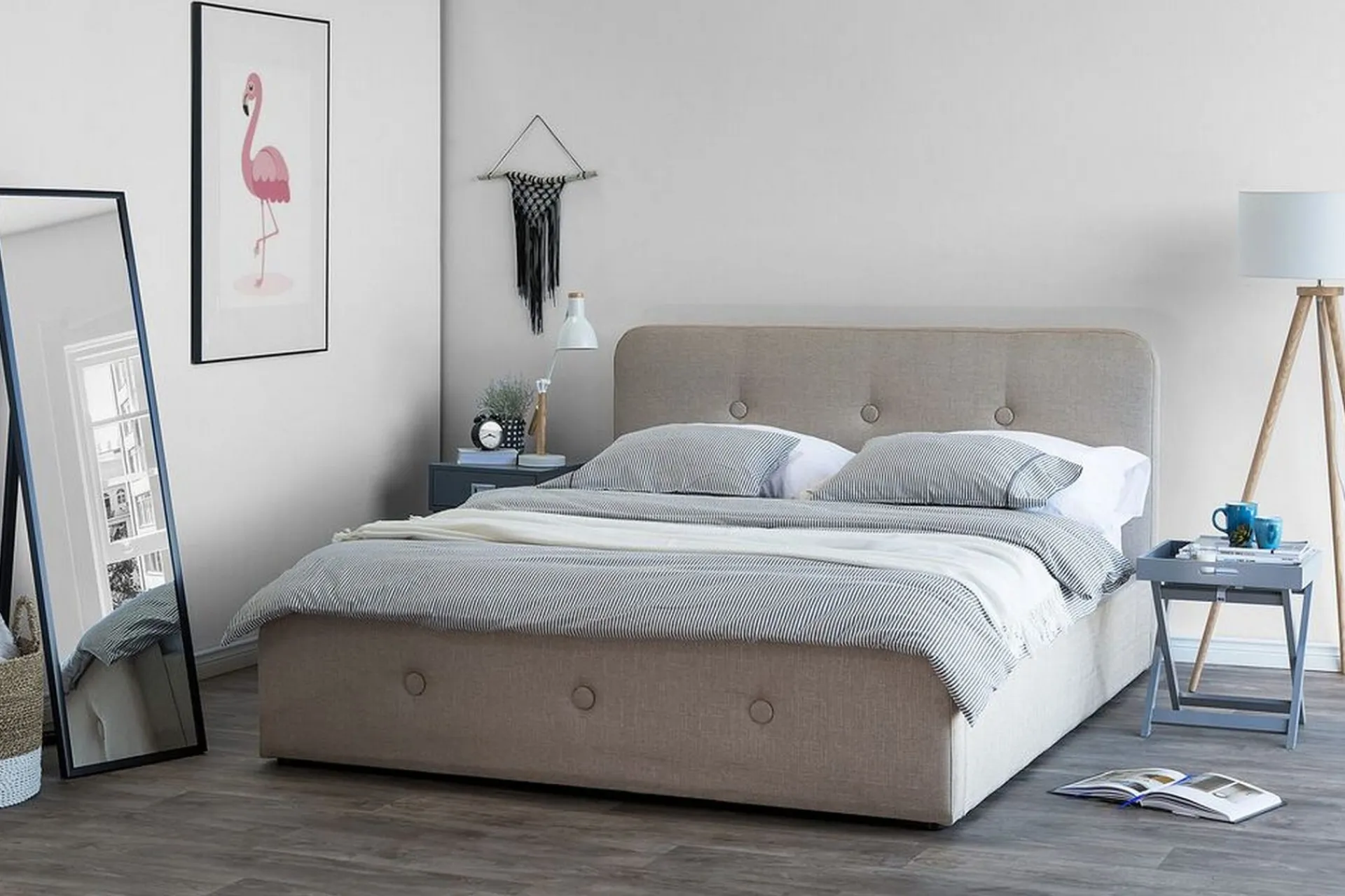 Bedly Sengeramme & Sengestamme-Rennes Dobbeltseng 140 | 200 cm Beige