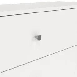 Tvilum Kommode|Gangoppbevaring-Renor Kommode med 5 skuffer 72x30x108 cm Hvit