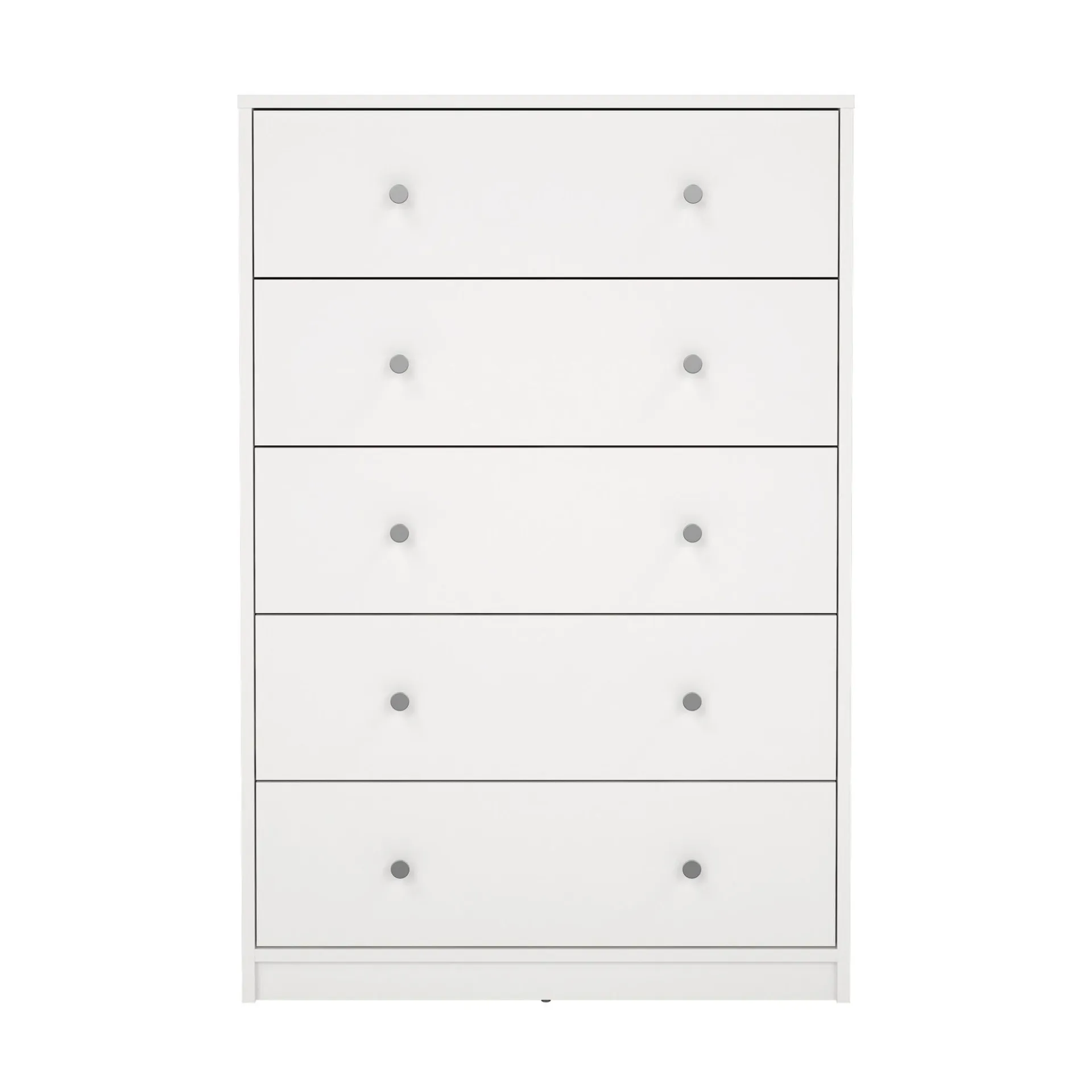 Tvilum Kommode|Gangoppbevaring-Renor Kommode med 5 skuffer 72x30x108 cm Hvit