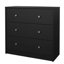 Tvilum Kommode|Gangoppbevaring-Renor Kommode 3 skuffer 72x30x68 cm Svart