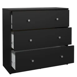 Tvilum Kommode|Gangoppbevaring-Renor Kommode 3 skuffer 72x30x68 cm Svart