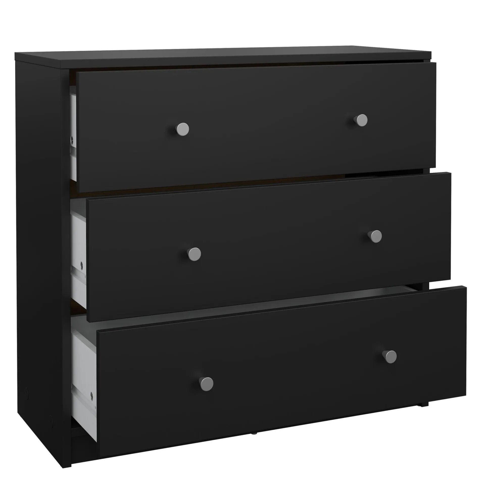 Tvilum Kommode|Gangoppbevaring-Renor Kommode 3 skuffer 72x30x68 cm Svart