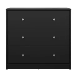 Tvilum Kommode|Gangoppbevaring-Renor Kommode 3 skuffer 72x30x68 cm Svart