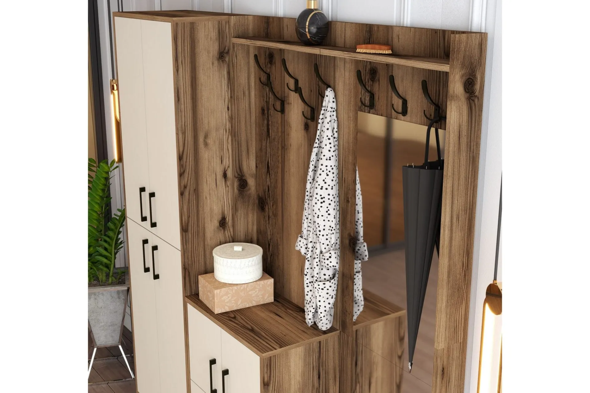 Møbelsett Til Gang & Entre|Møbelsett Til Gang & Entre-Retzow Gangmøbelsett 180 cm Beige