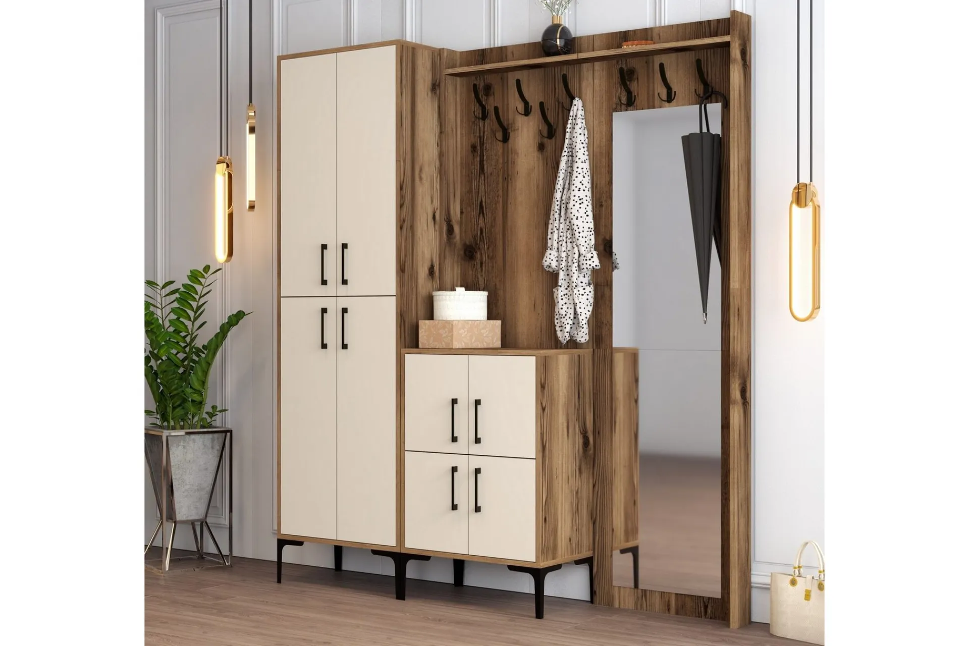 Møbelsett Til Gang & Entre|Møbelsett Til Gang & Entre-Retzow Gangmøbelsett 180 cm Beige