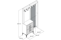 Retzow Gangmøbelsett 120 cm