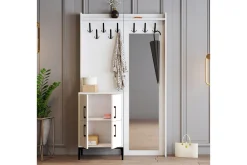 Møbelsett Til Gang & Entre|Møbelsett Til Gang & Entre-Retzow Hall møbelsett 35x120 cm med speil Hvit