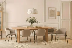 Bark Spisegrupper-Richeto spisebord 240 cm med 8 Filip spisestoler Naturlig finish