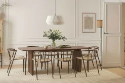 Bark Richeto spisebord 240 cm med 8 Winston spisestoler