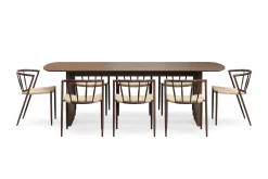 Bark Richeto spisebord 240 cm med 8 Winston spisestoler