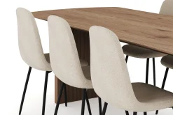 Bark Richeto Spisegruppe 240 cm med 6 Polar Spisestoler