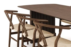 Bark Richeto Spisegruppe 240 cm med 6 Dastoori Spisestoler