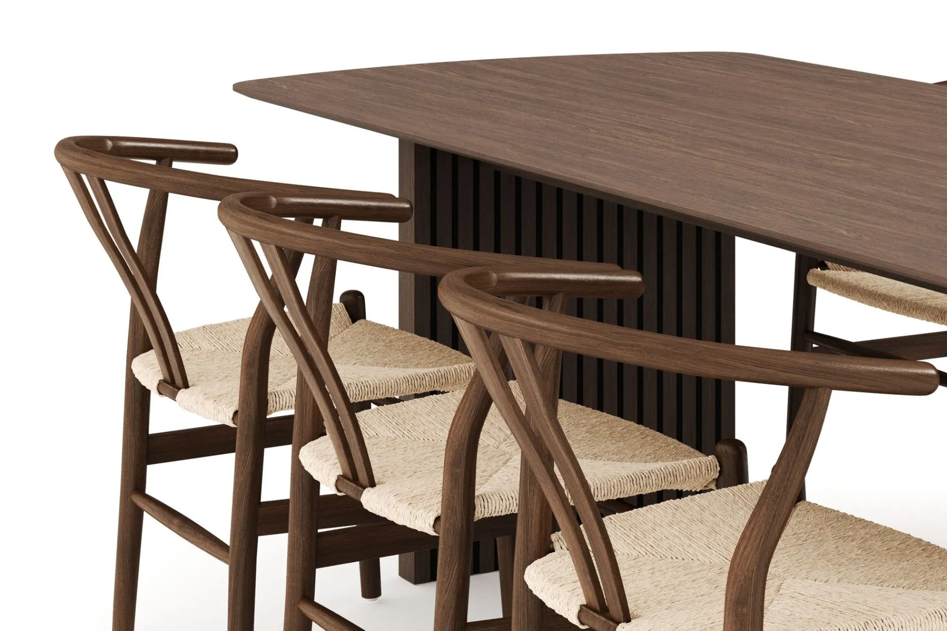 Bark Richeto Spisegruppe 240 cm med 6 Dastoori Spisestoler