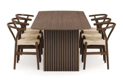 Bark Richeto Spisegruppe 240 cm med 6 Dastoori Spisestoler