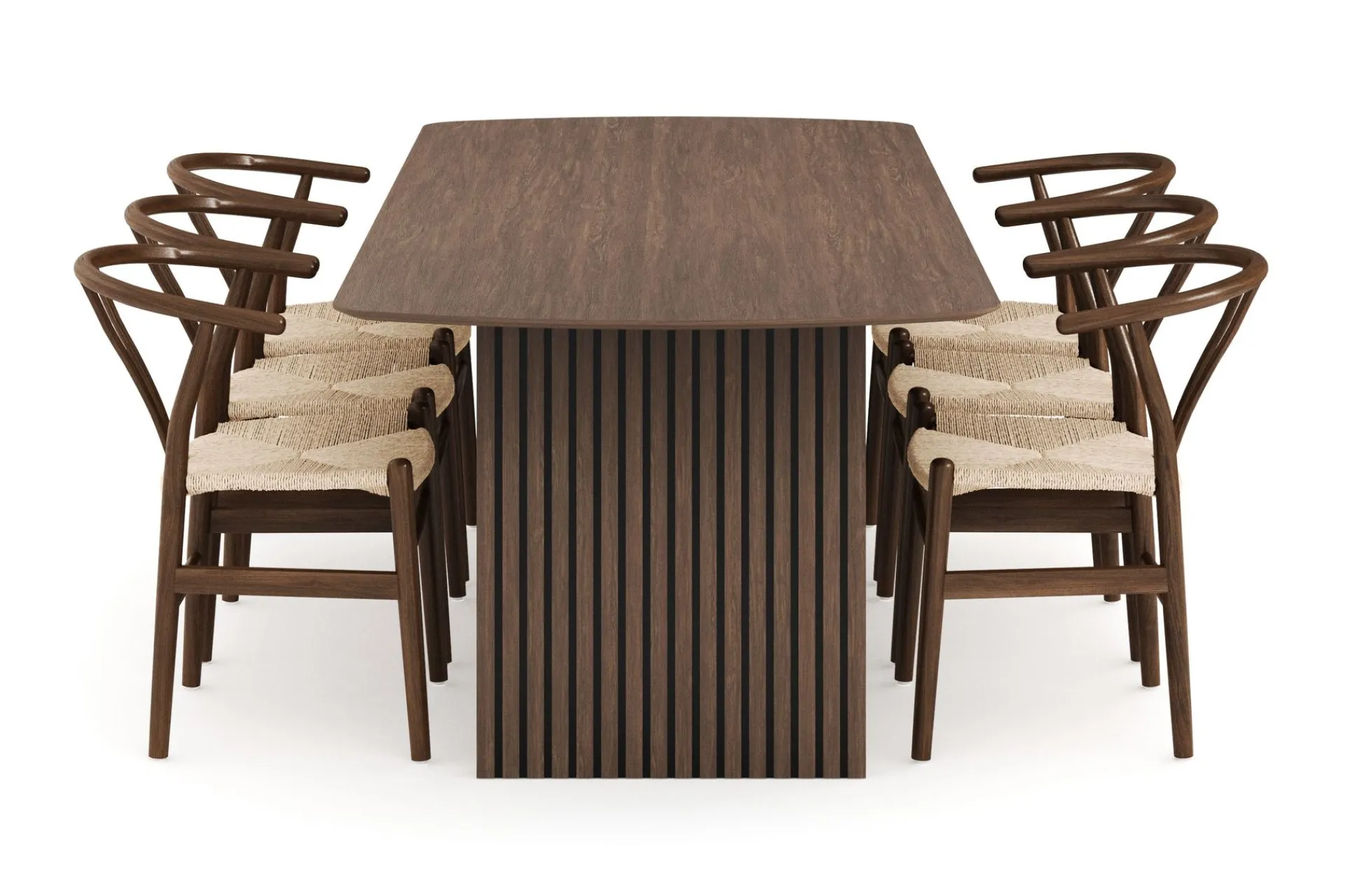 Bark Richeto Spisegruppe 240 cm med 6 Dastoori Spisestoler