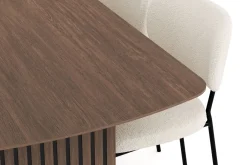 Bark Spisegrupper-Richeto Spisegruppe 240 cm med 6 Gemmiano Spisestoler Røkt eik