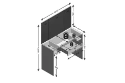 Sminkebord & Toalettbord-Ridell Sminkebord100 cm Hvit