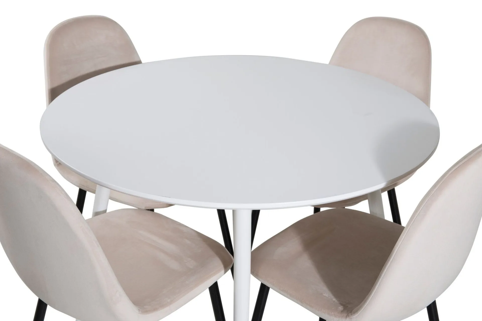 Venture Home Spisegrupper-Ridones Spisegruppe 100 cm Rund inkl. 4 Pontus Stoler Hvit